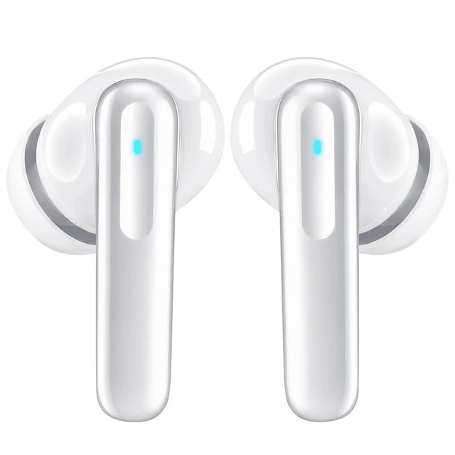 Alt view image 6 of 7 - R1 Wireless Earbuds Bluetooth 5.4 Stereo Sound Headphones - White 48 Hours of Battery Life, Hi-Res Sound, Clear Calls, Comfortable Fit, IP7 Waterproof Bluetooth Earbuds for Phone/Android/iPad