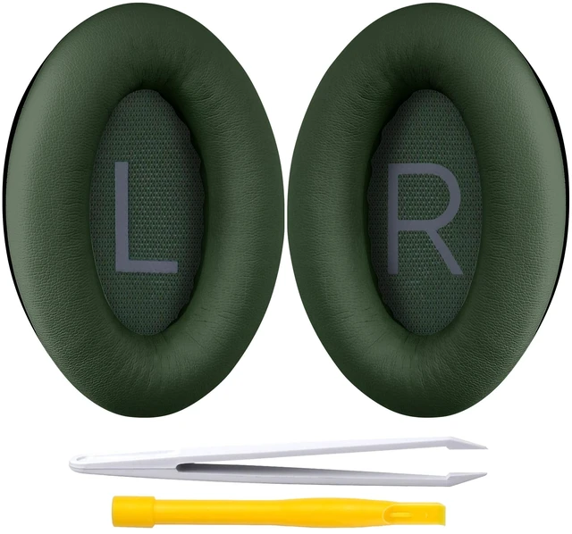 Main image of Replacement Ear Pads for Bose QC45, QC SE and New QC, Green Earpads Cushions with Softer Leather, Thicker Memory Foam, for QC45, QC SE, New QuietComfort Wireless Over Ear Headphones