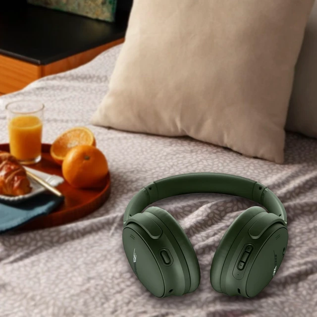 Alt view image 7 of 7 - Replacement Ear Pads for Bose QC45, QC SE and New QC, Green Earpads Cushions with Softer Leather, Thicker Memory Foam, for QC45, QC SE, New QuietComfort Wireless Over Ear Headphones