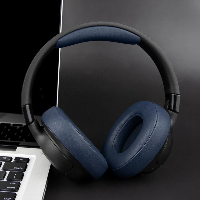 Alt view image 5 of 7 - Headband Cover for JBL Tune 500BT/510BT/520BT/600BT/600BTNC/660NC/670NC/700BT/710BT/720BT/750BT/750BTNC/760NC/770NC Headphones, Replacement Headstrap Pad Repair Part - Navy Blue