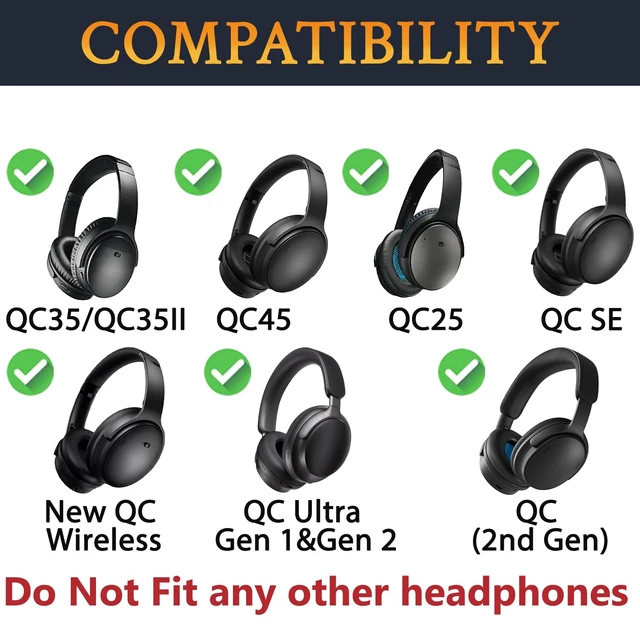 Alt view image 2 of 7 - Headphones Carry Case for QC35/QC45/QC Ultra/QC25 - Black for Bose QC35/QC45/QC25/QC SE/QC Wireless/QC Ultra(Gen1 & Gen2)/QC(2nd Gen) Headphones