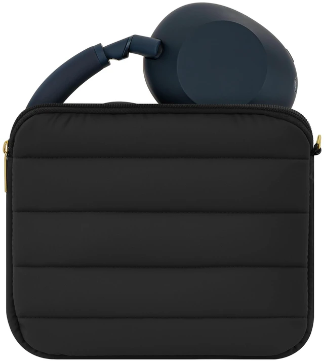 Main image of NOVA Headphones Puffy Pouch Compatible with JBL Tour One M3, Bose QC Ultra II, Sennheiser PXC 550-II, Soft Shell Protective Travel Carrying Bag with Cable Storage (Black)