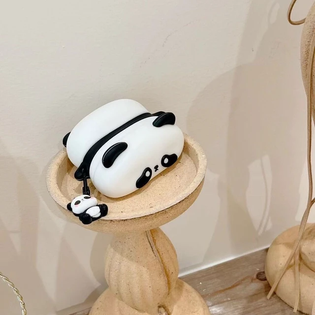 Alt view image 4 of 7 - Case Compatible with AirPods Pro 3 2025, Cute Kawaii Panda Design Case Cover, Portable Soft Silicone Wireless Charging Earphone Shockproof Protector with Pendant