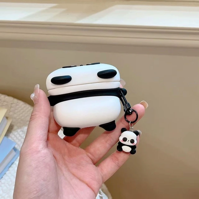 Alt view image 5 of 7 - Case Compatible with AirPods Pro 3 2025, Cute Kawaii Panda Design Case Cover, Portable Soft Silicone Wireless Charging Earphone Shockproof Protector with Pendant