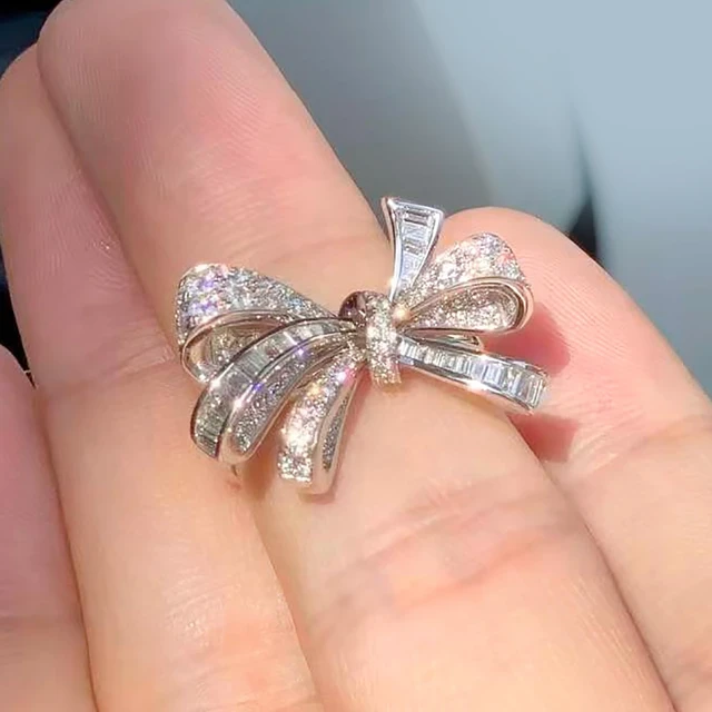 Alt view image 5 of 7 - Bow Rhinestone for Clip on Earbuds Open Ear Accessories, Elegant Zirconia Decorative Earphone Accessories, Removable Exquisite DIY Decoration