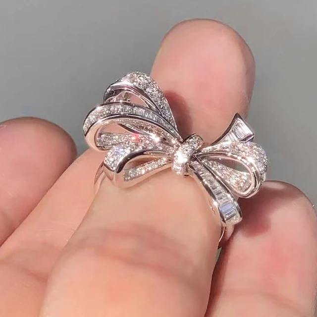 Alt view image 6 of 7 - Bow Rhinestone for Clip on Earbuds Open Ear Accessories, Elegant Zirconia Decorative Earphone Accessories, Removable Exquisite DIY Decoration