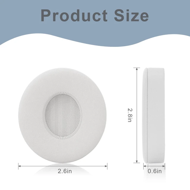 Alt view image 6 of 7 - Replacement Ear Pads for Beats Solo 3 / Solo 2, EarPads for Solo3 / Solo2 Wireless Over-Ear Headphones, Gray