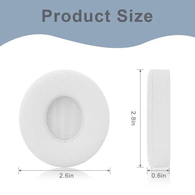 Alt view image 6 of 7 - Replacement Ear Pads for Beats Solo 3 / Solo 2, EarPads for Solo3 / Solo2 Wireless Over-Ear Headphones, White