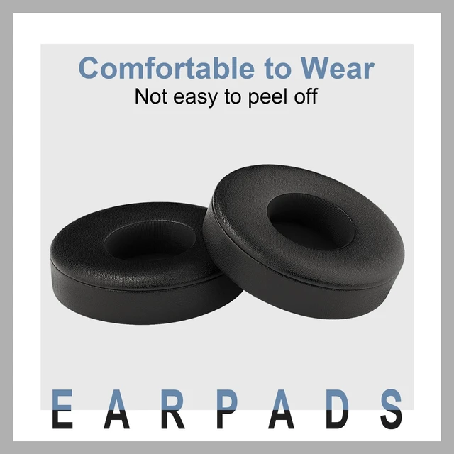 Alt view image 3 of 7 - Replacement Ear Pads for Beats Solo 3 / Solo 2, EarPads for Solo3 / Solo2 Wireless Over-Ear Headphones, Black