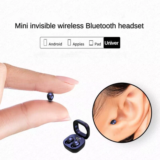 Alt view image 7 of 7 - SK19 Sleep Earbuds for Side Sleepers,Invisible Smallest Wireless Bluetooth Earphones,Hidden Headset for Small Ears,Earbuds with Mic for PhoneBlack