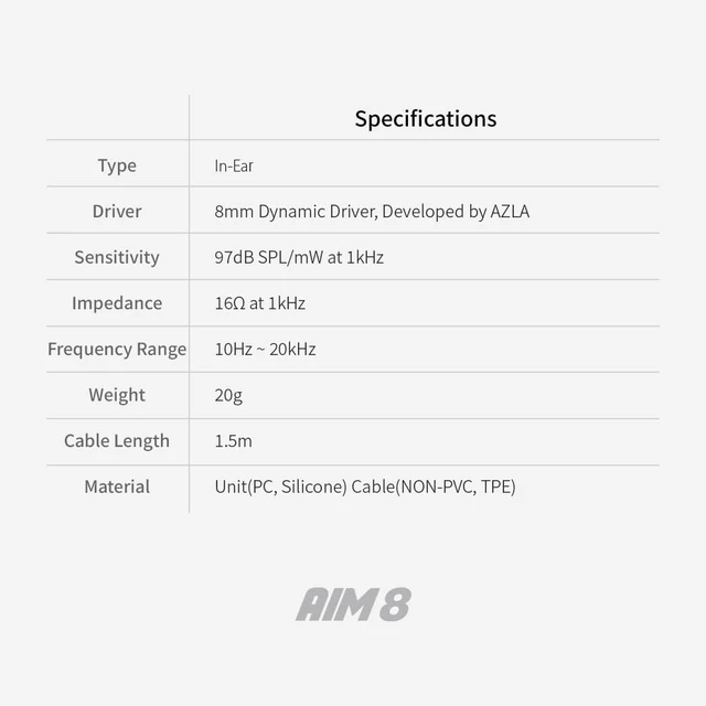 Alt view image 6 of 7 - AIM8 Gaming Earbuds with Mic, FPS Gaming IEMs for PC, PS5 & USB-C Gaming Earphones Tuned for FPS Games