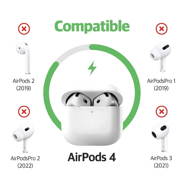 Alt view image 2 of 7 - SednaEarfit for AirPods 4 Silicone Covers, Secure Fit, Ultra Slim+Slim