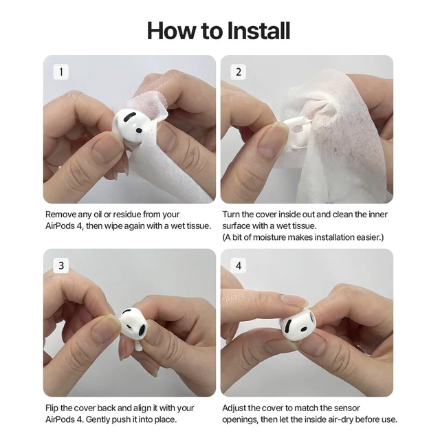 Alt view image 7 of 7 - SednaEarfit for AirPods 4 Silicone Covers, Secure Fit, Ultra Slim+Slim