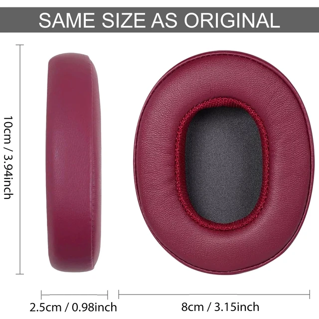 Alt view image 3 of 7 - Replacement Ear Pads for Skullcandy Crusher Wireless/Evo/Hesh ANC/EVO/Crusher ANC, Headphones Ear Cushions Covers for Skullcandy Venue Wireless ANC Headset Accessories Ear Cups Repair Parts (Burgundy)