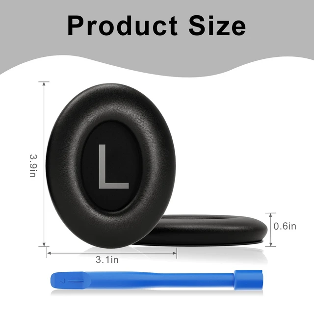 Alt view image 7 of 7 - Replacement Ear Pads for Bose QC45, QC SE, QC45 SE Headphone, Black Compatible with Bose QuietComfort, QuietComfort 45 (45 SE), QuietComfort SE Headphones, Headphone Earpads Cushions