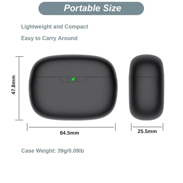 Alt view image 5 of 6 - Charging Case Compatible with JBL Vibe Beam (Not for Beam 2), Portable Charger Case Cover Dock for JBL Vibe Beam 1st Gen