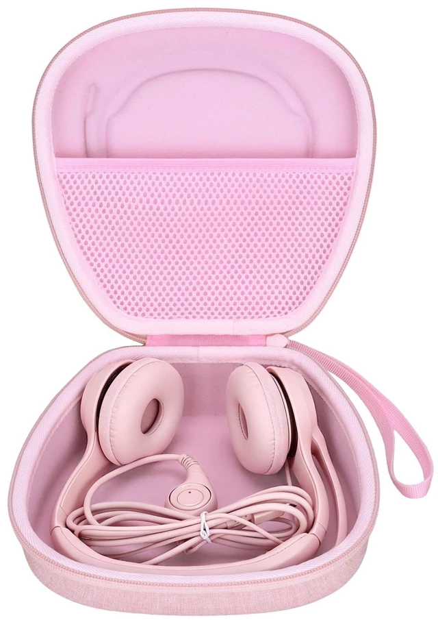 Main image of Hard Case Compatible with Logitech H390, H430, H570e, Zone 300, Zone 301 or JLab Go Work, JIAMQISHI, EAGLEND Headset, Pink(Case Only)