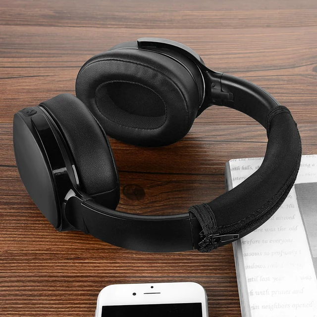 Alt view image 6 of 6 - Flex Fabric Headband Cover Compatible with Skullcandy Crusher Evo, Crusher ANC / 2, Hesh 3, Hesh Evo, Hesh ANC, Venue Headphones, Easy DIY Installation (Black)