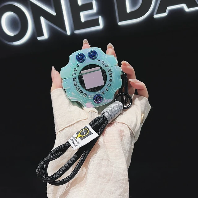 Alt view image 3 of 6 - for Airpods Pro 3 Luminous Case, 3D Cute Cartoon Digimon Monster Digivice Design Silicone Protective Cover for Apple Airpods Pro 3rd Generation Case