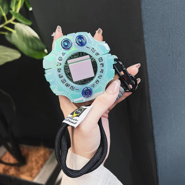Alt view image 5 of 6 - for Airpods Pro 3 Luminous Case, 3D Cute Cartoon Digimon Monster Digivice Design Silicone Protective Cover for Apple Airpods Pro 3rd Generation Case