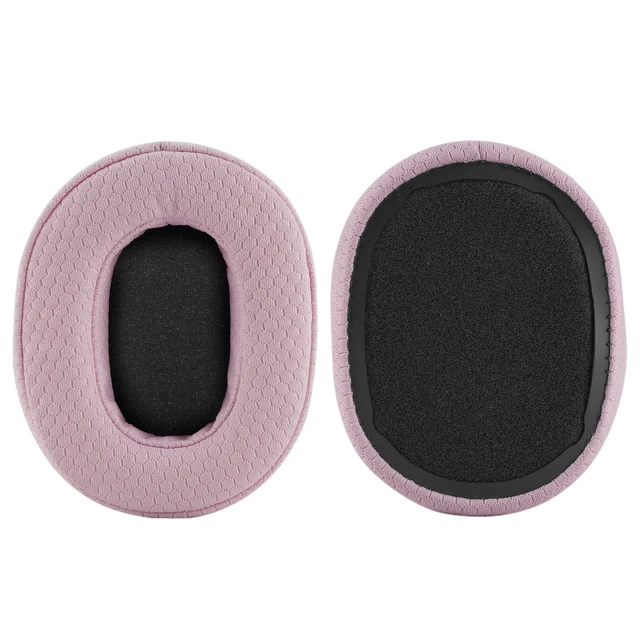 Alt view image 3 of 6 - NOVA Mesh Fabric Replacement Ear Pads Compatible with Skullcandy Crusher Wireless/Crusher EVO/Crusher ANC, Hesh 3/ Hesh EVO/Hesh ANC, Venue ANC Headphones, Ear Cushions (Pink)