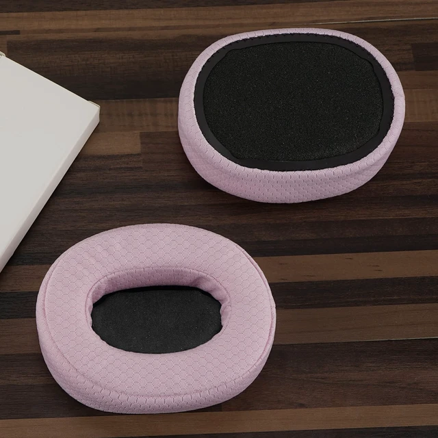 Alt view image 4 of 6 - NOVA Mesh Fabric Replacement Ear Pads Compatible with Skullcandy Crusher Wireless/Crusher EVO/Crusher ANC, Hesh 3/ Hesh EVO/Hesh ANC, Venue ANC Headphones, Ear Cushions (Pink)