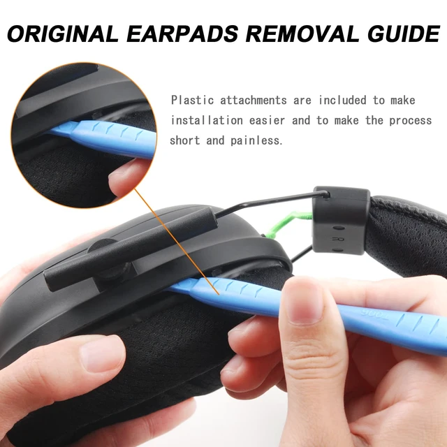 Alt view image 5 of 7 - GVOEARS Replacement Ear Cushions for Razer BlackShark V2 / BlackShark V2 Pro Gaming Headset, Mesh Fabric Ear Pads Earmuffs Softer Memory Foam Noise-isolating Earcups Easy Installation