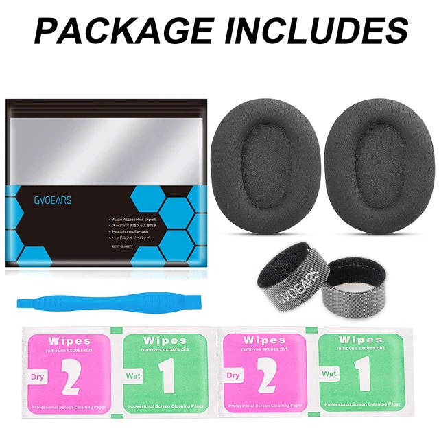 Alt view image 7 of 7 - GVOEARS Replacement Ear Cushions for Razer BlackShark V2 / BlackShark V2 Pro Gaming Headset, Mesh Fabric Ear Pads Earmuffs Softer Memory Foam Noise-isolating Earcups Easy Installation