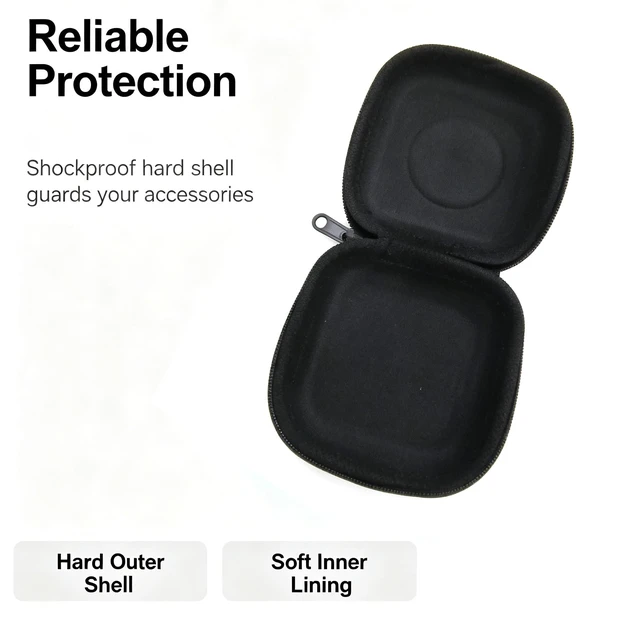 Alt view image 2 of 7 - Hard Shell Earphone Bag Zipper Storage Carrying Case (2 Pieces No Mesh) Shockproof Mini Organizer for IEM Headphones, DAC Dongles, Audio Cables & Small Audiophile Accessories Travel Outdoor