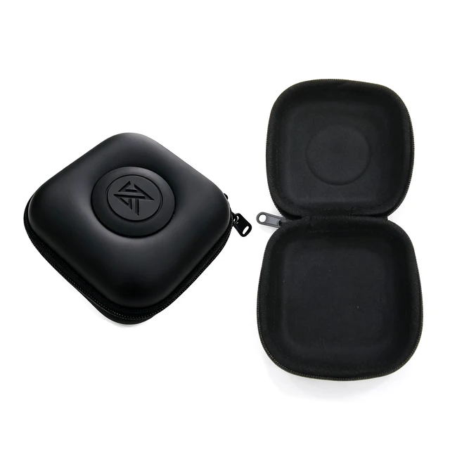 Alt view image 7 of 7 - Hard Shell Earphone Bag Zipper Storage Carrying Case (2 Pieces No Mesh) Shockproof Mini Organizer for IEM Headphones, DAC Dongles, Audio Cables & Small Audiophile Accessories Travel Outdoor