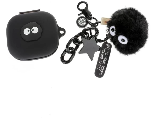 Main image of Case for Beats Fit Pro Earbuds, Cartoon Silicone Charging Case Protective Cover with Cute Doll Keychain Anti-Lost Lanyard for Beats Fit Pro Wireless Headphones (BKelf)