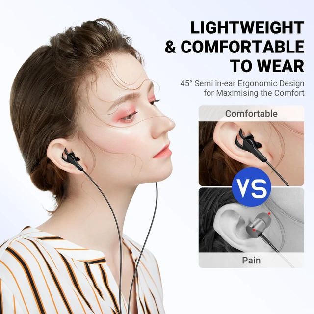Alt view image 3 of 7 - 90° Right Angle USB C Earbuds Wired for Samsung S26 Ultra S25 S24 Type C Earphones with Mic Stereo Magnet in Ear Wired Headphones for iPhone 18 Pro Max Duo 17 Air 16 15 Plus/Pixel 10 9, Black