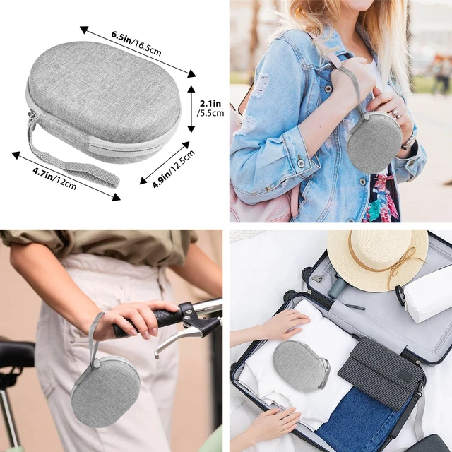 Alt view image 6 of 7 - Hard Case Compatible with SHOKZ New OpenRun Pro 2/Pro 2 Mini for Open Run/OpenMove/OpenRun/OpenSwim Open-Ear Bone Conduction Sport Headphones Travel Bag,Grey