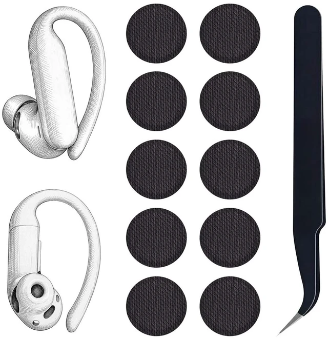 Main image of Replacement Dust Filter Mesh for Beats Powerbeats Pro 2 Earbuds Black 10 Pieces Includes Tool Tweezers