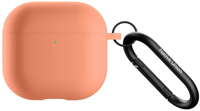 Main image of Active Case for AirPods 4 & AirPods 4 with Active Noise Cancellation Silky Smooth Matte Silicone Case with Clip to Attach Anywhere (Apricot)