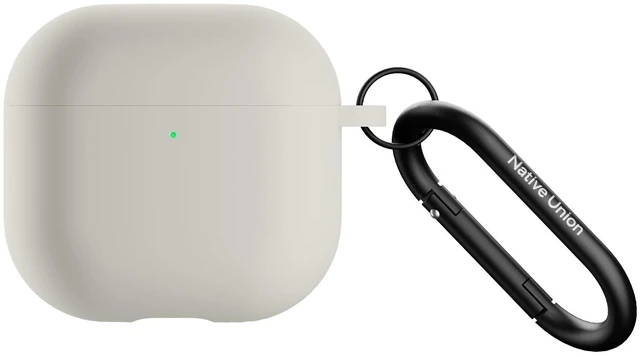 Main image of Active Case for AirPods 4 & AirPods 4 with Active Noise Cancellation Silky Smooth Matte Silicone Case with Clip to Attach Anywhere (Sandstone)