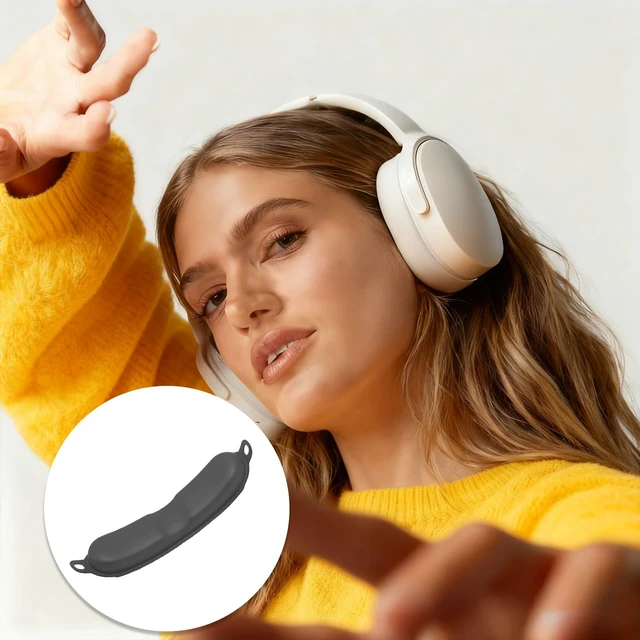 Alt view image 6 of 7 - Hesh EVO Headband Pad for Skullcandy Hesh 3 EVO Crusher3 Headphone Protein Leather Headband Cover, Memory Foam Comfortable and Soft Hesh3 Top Pad /Headband Replacement/Headband Cushion (Gray)