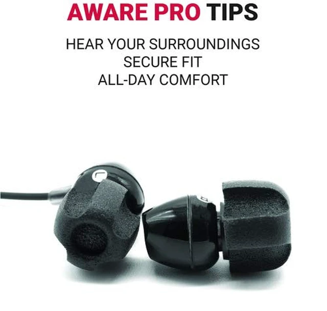 Alt view image 5 of 7 - Aware Pro SmartCore Memory Foam Replacement IEM Ear Tips, Black 3 Pairs, Large, for Most Wired Devices & IEMs, Superior Noise Isolation, Ultimate Comfort, Secure Fit
