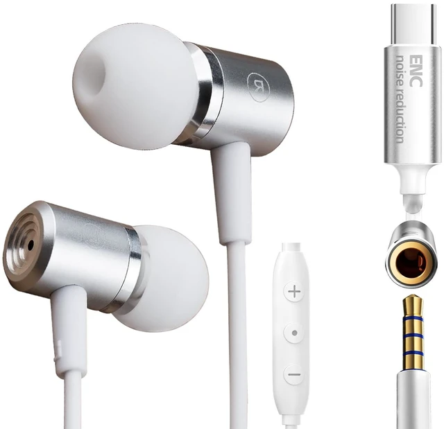 Main image of Wired Earphones while conversing Noise Cancellation Rich Bass Earbuds Mic Noise-Canceling Wired Ear Bud Headphones Durable In-Line Volume Control,Lightweight & Comfortable & Noise Isolation