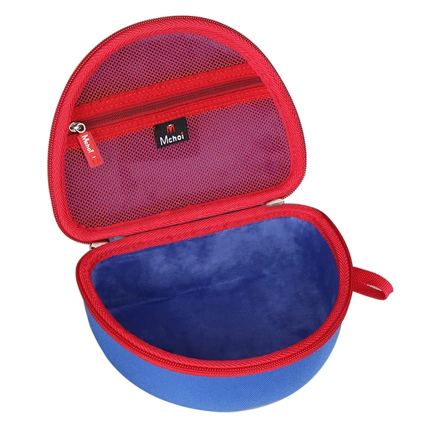 Alt view image 3 of 7 - Kids Headphones Case Suitable for iClever BTH12 / HS19 / BTH26 / JoySpark-T5 / Candy Bila BH03 / EarFun/IMYB/MIDOLA MD-B01 / noot Products Foldable Kids Headphones (Blue) (Blue and Red)