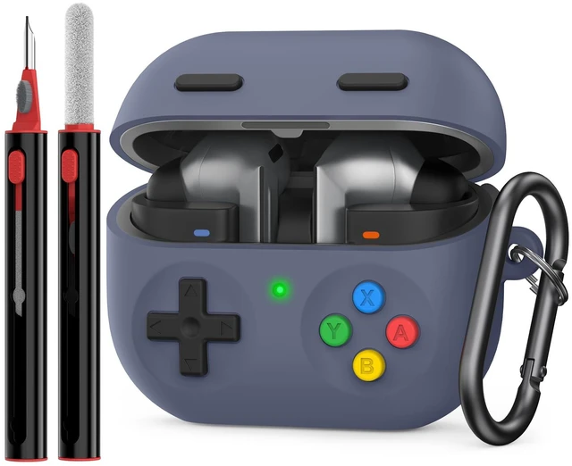 Main image of Retro Gaming Case Compatible with Samsung Galaxy Buds 3 FE (2025)/Pro and Galaxy Buds 32024,Silicone Game Console Style Earbuds Case Accessories with Carabiner and Cleaning Kit