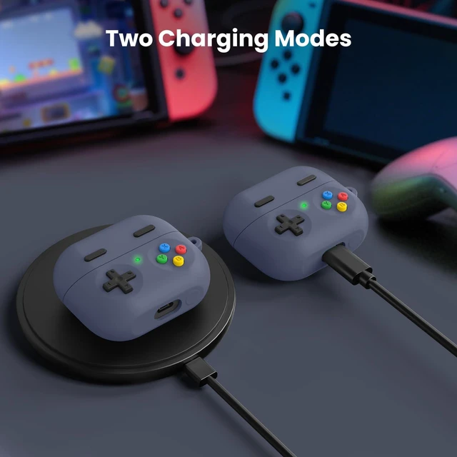 Alt view image 4 of 7 - Retro Gaming Case Compatible with Samsung Galaxy Buds 3 FE (2025)/Pro and Galaxy Buds 32024,Silicone Game Console Style Earbuds Case Accessories with Carabiner and Cleaning Kit