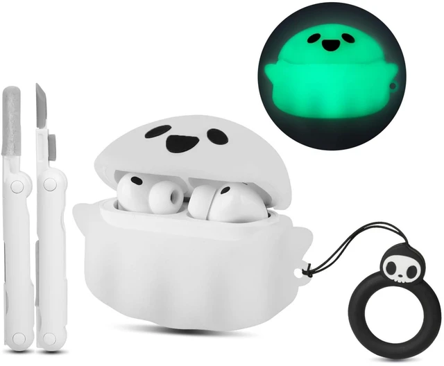 Main image of for AirPods Pro 3 Case Cute with Cleaner Kit, Glow in the Dark 3D Ghost Case Cover for Apple AirPods Pro 3rd Generation, Soft Silicone Anime Funny Case Design AirPods Pro3 for Women Men