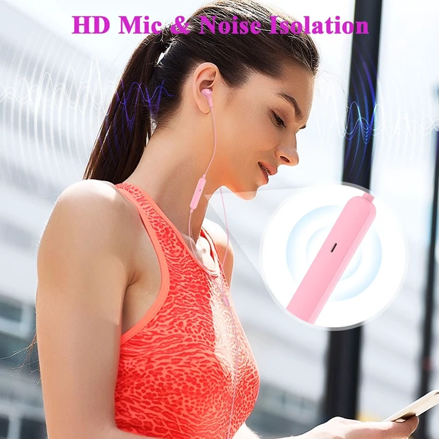 Alt view image 3 of 7 - Wired Headphones for iPhone 14 13 Pro MFi-Certified Lighting Pink Cord Earbuds for iPhone 12 11 XS Max XR XS SE 8 Plus Right Angle Plug Magnetic Earphones Built-in Mic Volume Control Headset