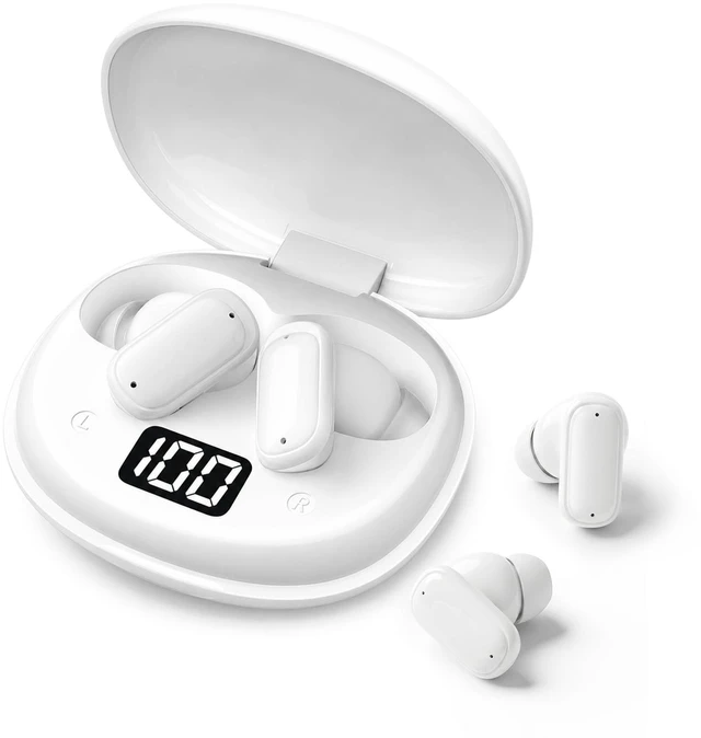 Main image of Mini Small Earbuds Wireless Bluetooth Headphones Blue Tooth Ear Buds for iPhone Android Phone Small Ears Canals Women Comfortable Kids Earphones True Wireless Tiny Earbuds for Sports Running