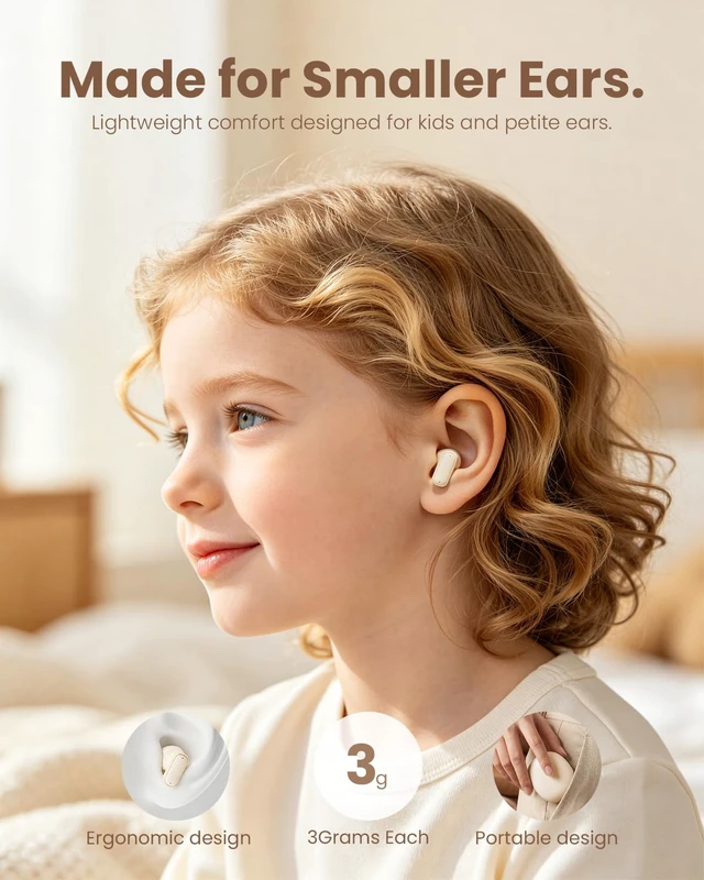 Alt view image 2 of 7 - Mini Small Earbuds Wireless Bluetooth Headphones Blue Tooth Ear Buds for iPhone Android Phone Small Ears Canals Women Comfortable Kids Earphones True Wireless Tiny Earbuds for Sports Running