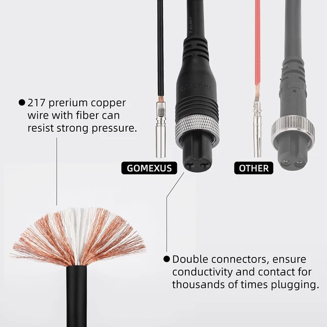 Alt view image 3 of 7 - Power Cord for Daiwa Tanacom 1000 Seaborg 300J Shimano ForceMaster 2000 Electric Reels Power Cable 270cm 8.86 Feet