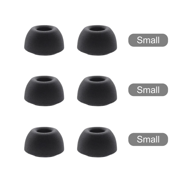 Alt view image 7 of 7 - Foam Ear Tips Replacement for AirPods Pro 3 Earbuds, Small Compatible with AirPods Pro 3rd Generation 2025, Fit in The Charging Case, 3 Pairs, Black