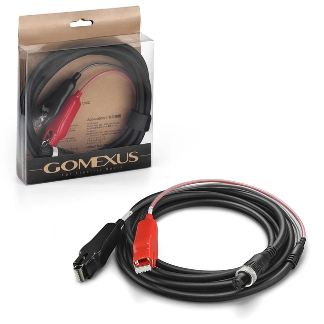 Alt view image 5 of 7 - Power Cord for Daiwa Tanacom 1000 Seaborg 300J Shimano ForceMaster 2000 Electric Reels Power Cable 270cm 8.86 Feet