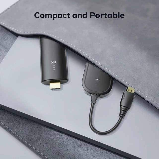 Alt view image 7 of 7 - Wireless HDMI Transmitter and Receiver4K,165ft/50M Extender 2.4G/5G Dual Band Adapter, 4K Input 2160P Output, Plug & Play Portable Video Audio for Laptop PC TV Box Projector